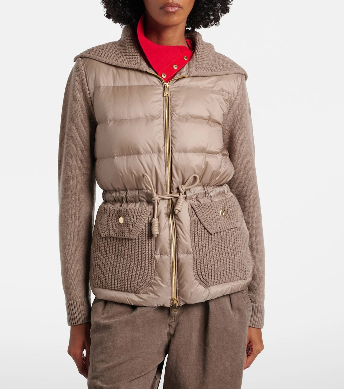 Moncler - Down-paneled wool and cashmere cardigan