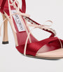Jimmy Choo Pink Lula 100 Satin Sandals
