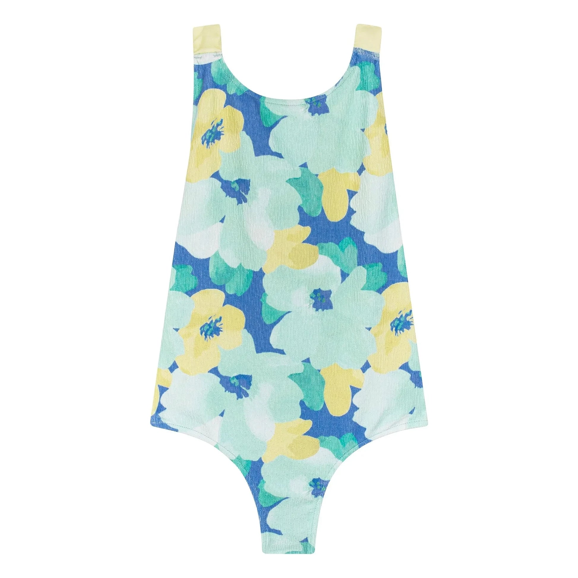 My First Cantê - Mel Fleuri Texturé Swimsuit | Pale blue