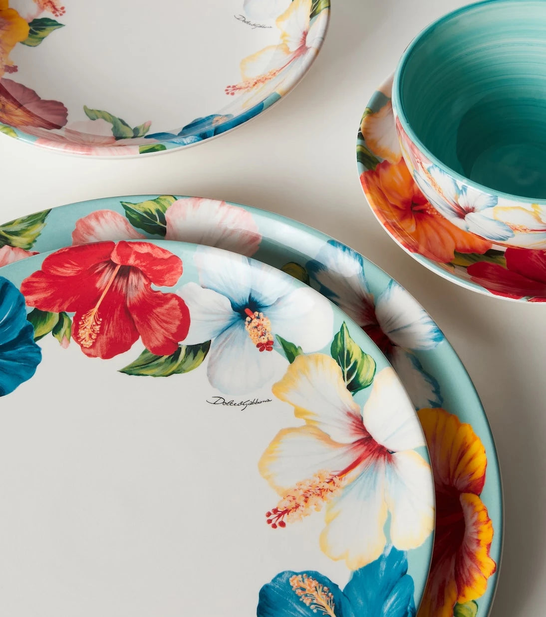 Dolce&Gabbana Casa - Floral ceramic dinner plate