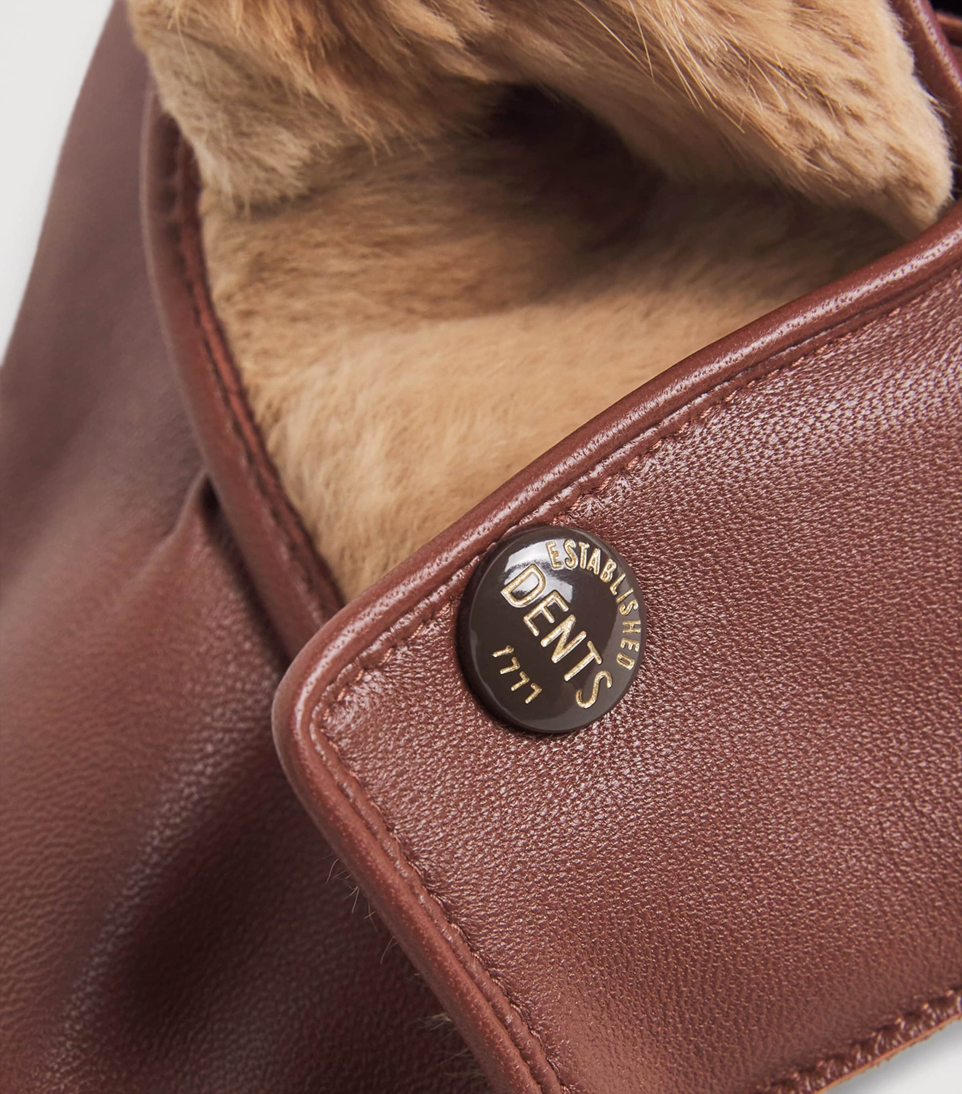 DENTS Leather Fur-Lined Lumley Gloves