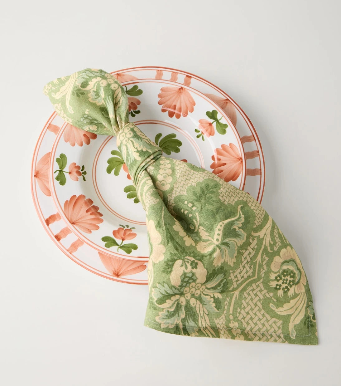 Cabana - Iris set of 4 floral printed linen napkins