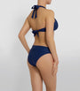 Heidi Klein Navy Textured Halterneck Bikini Top