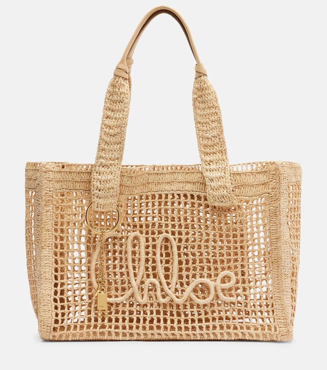 Chloé - Summer Banana East-West raffia tote bag