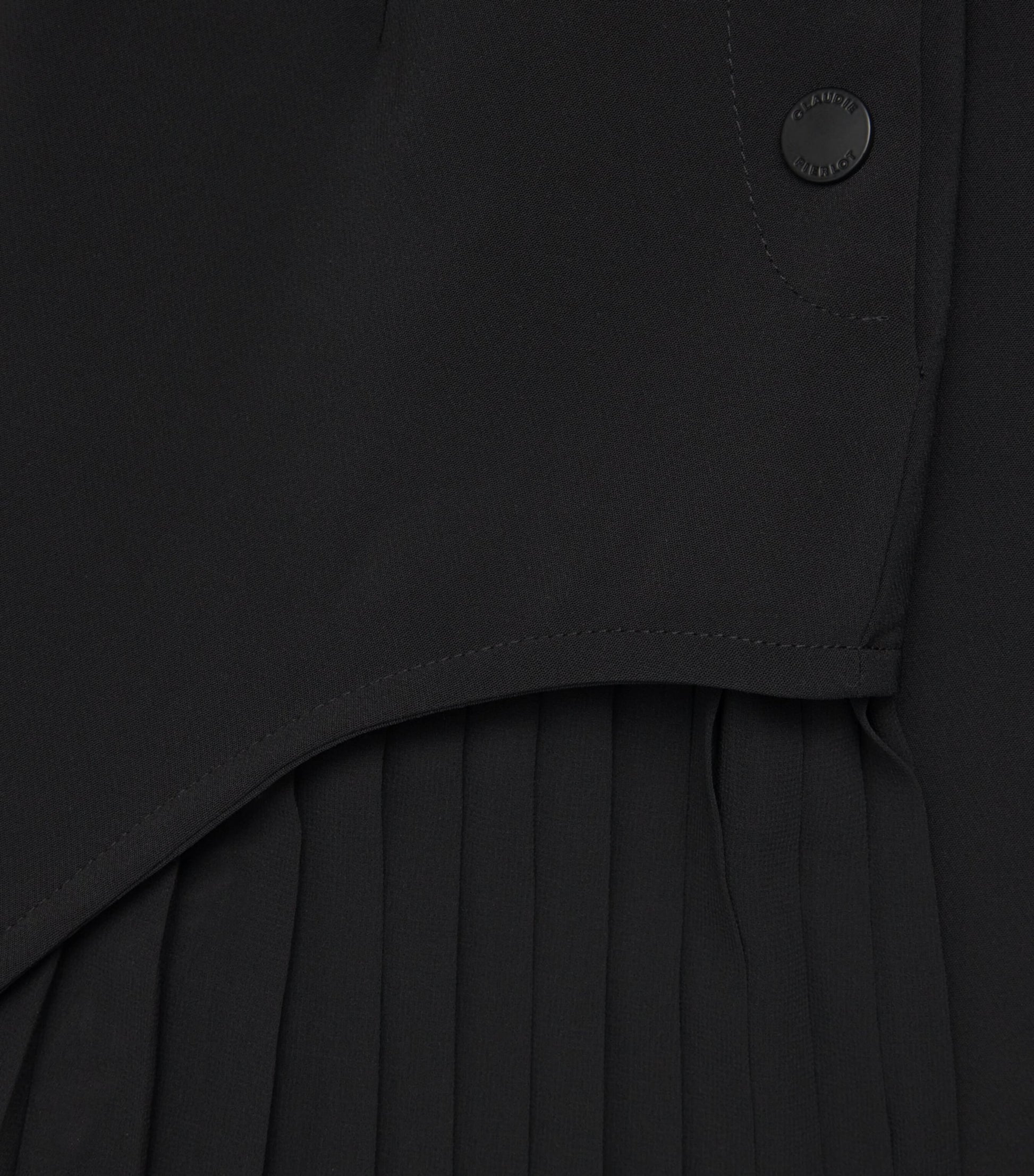 Pleated Panel Midi Skirt