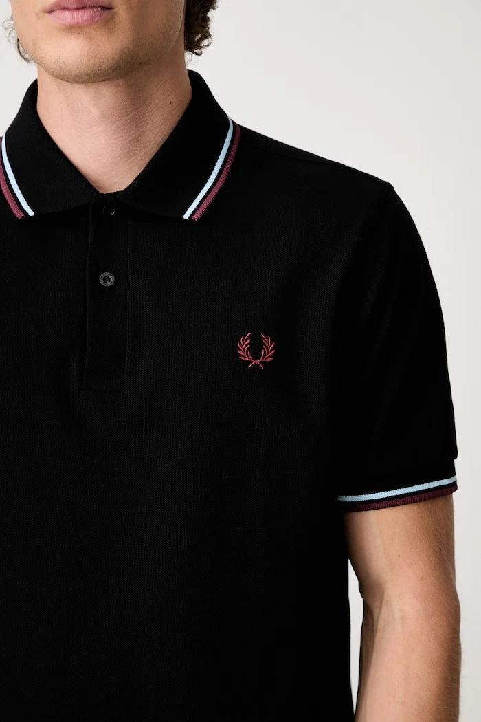 Fred Perry тениска с яка мъжка от памук