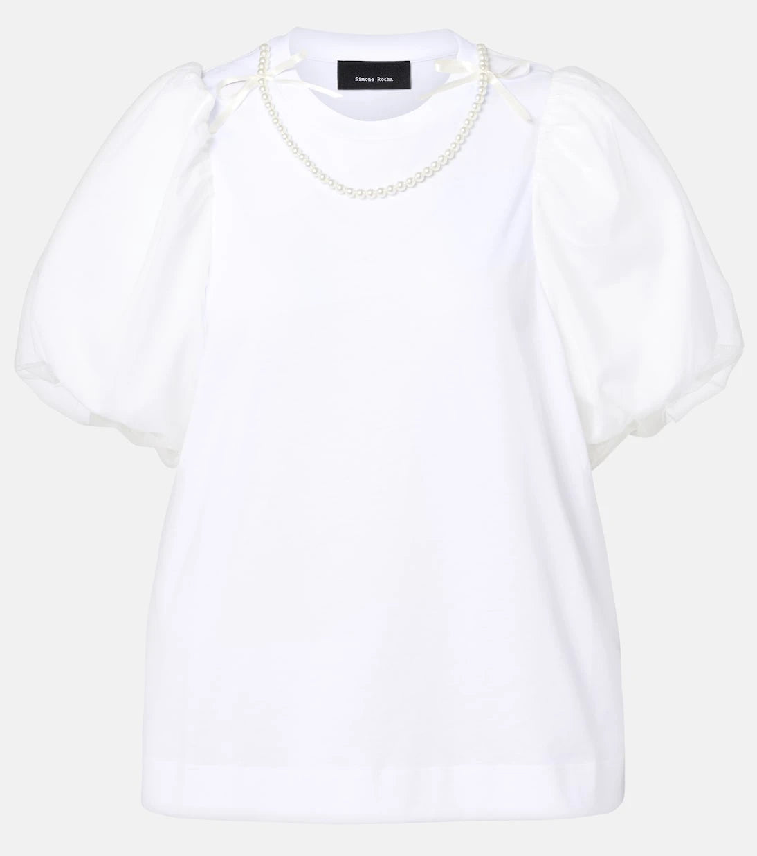 Simone Rocha - Puff-sleeve cotton jersey T-shirt