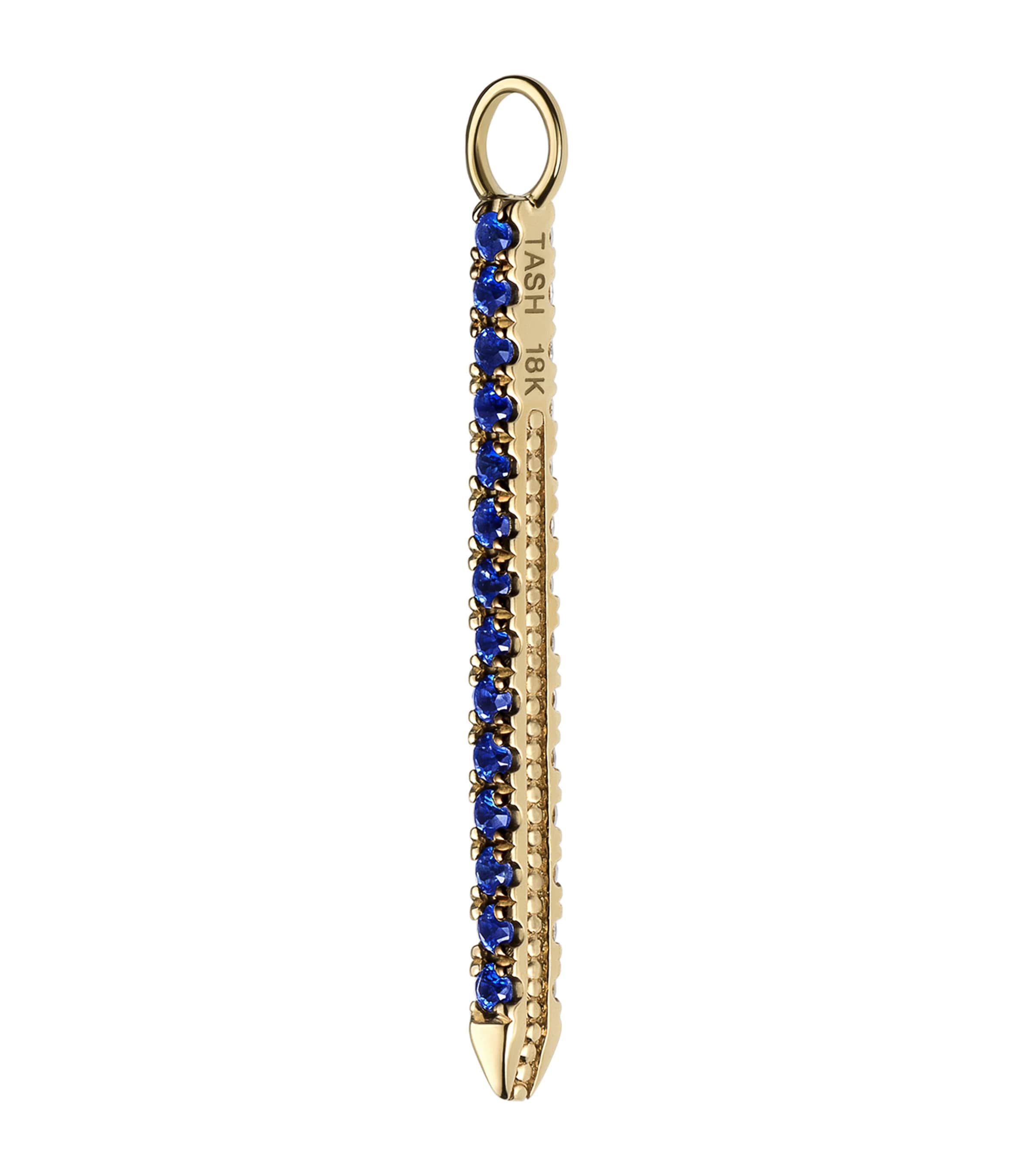 Diamond and Sapphire Eternity Bar Charm (18mm)