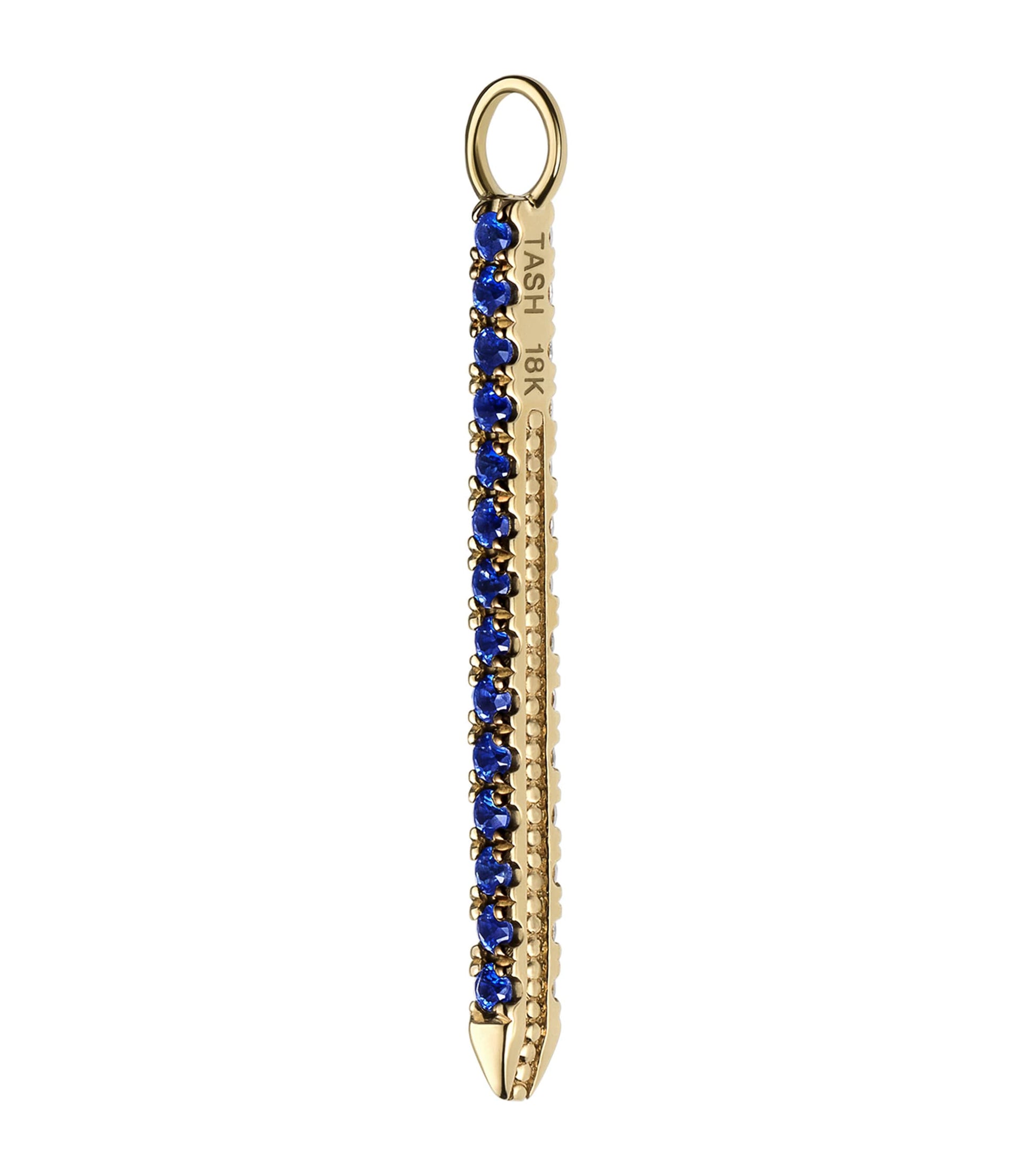 Diamond and Sapphire Eternity Bar Charm (18mm)