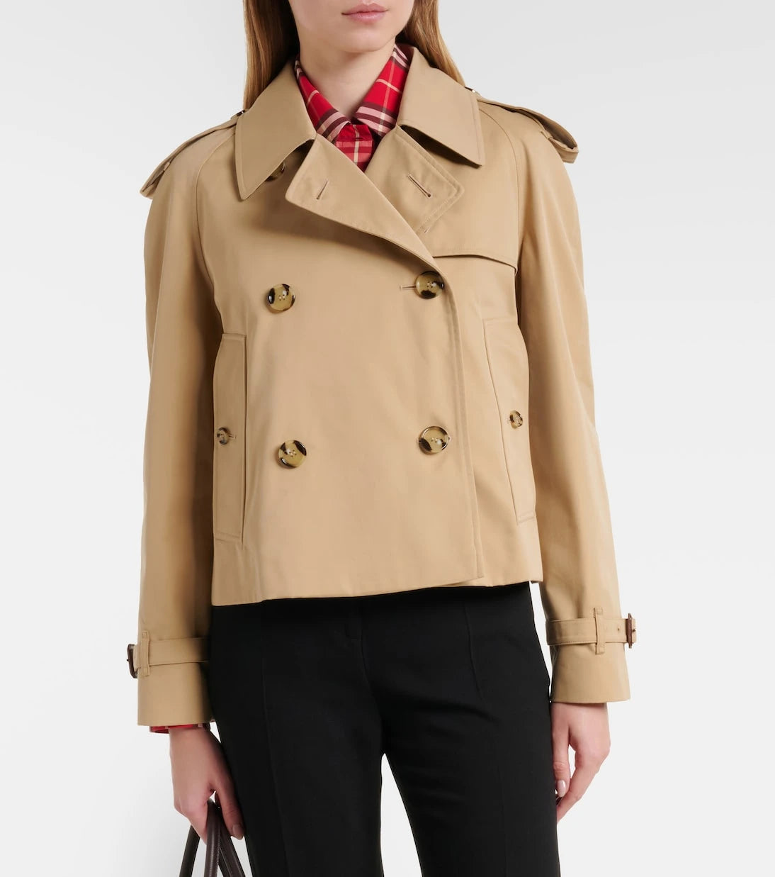 Burberry - Cropped cotton gabardine jacket