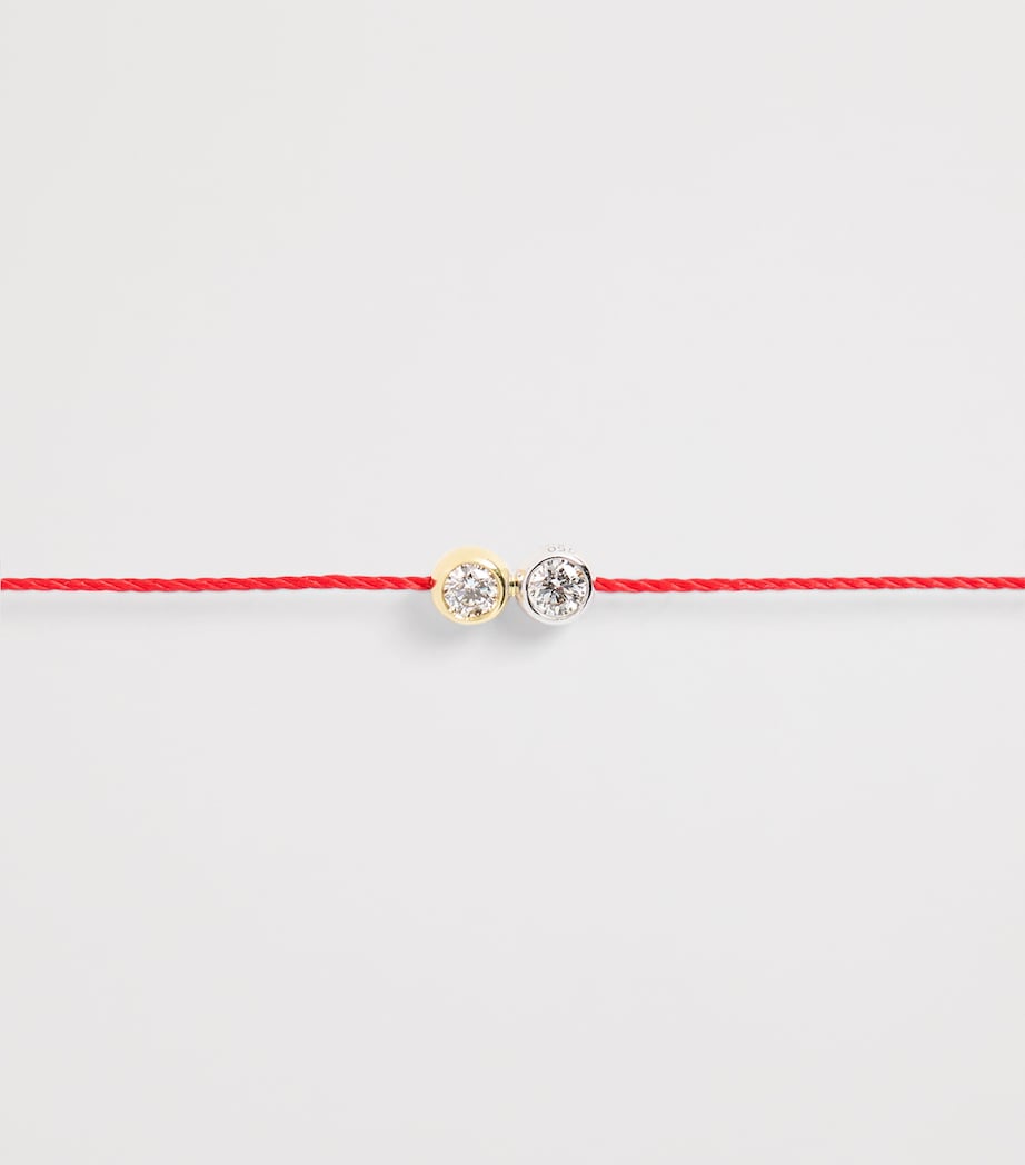 20th Anniversary Two-Tone Gold and Diamond Thread Bracelet