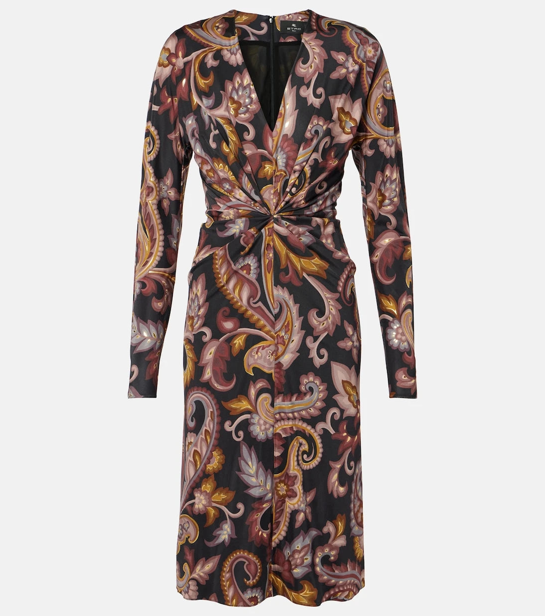 Etro - Paisley gathered midi dress