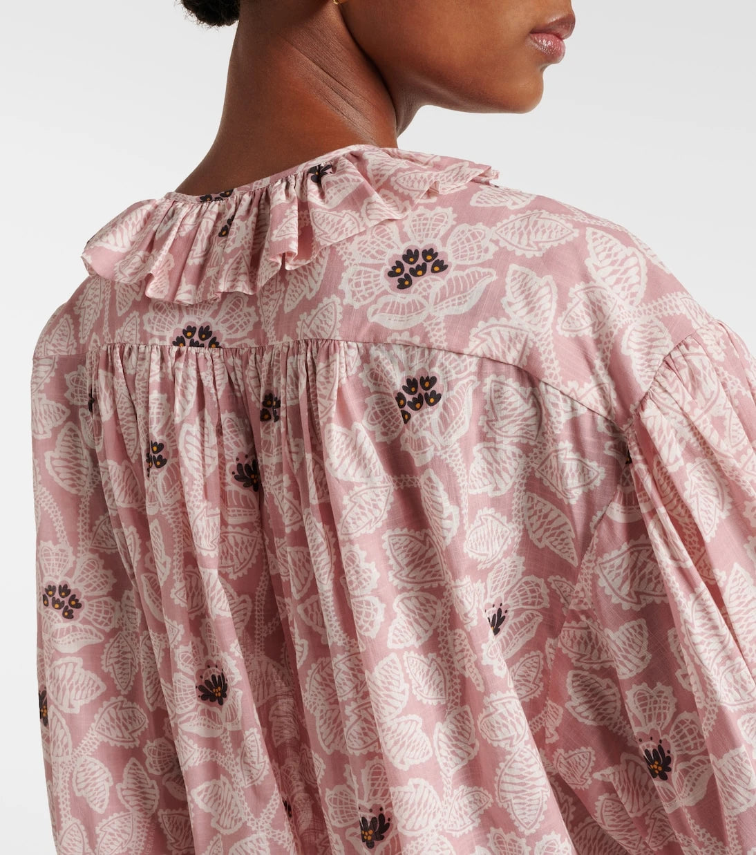 Zimmermann - Ottie ruffled floral cotton top