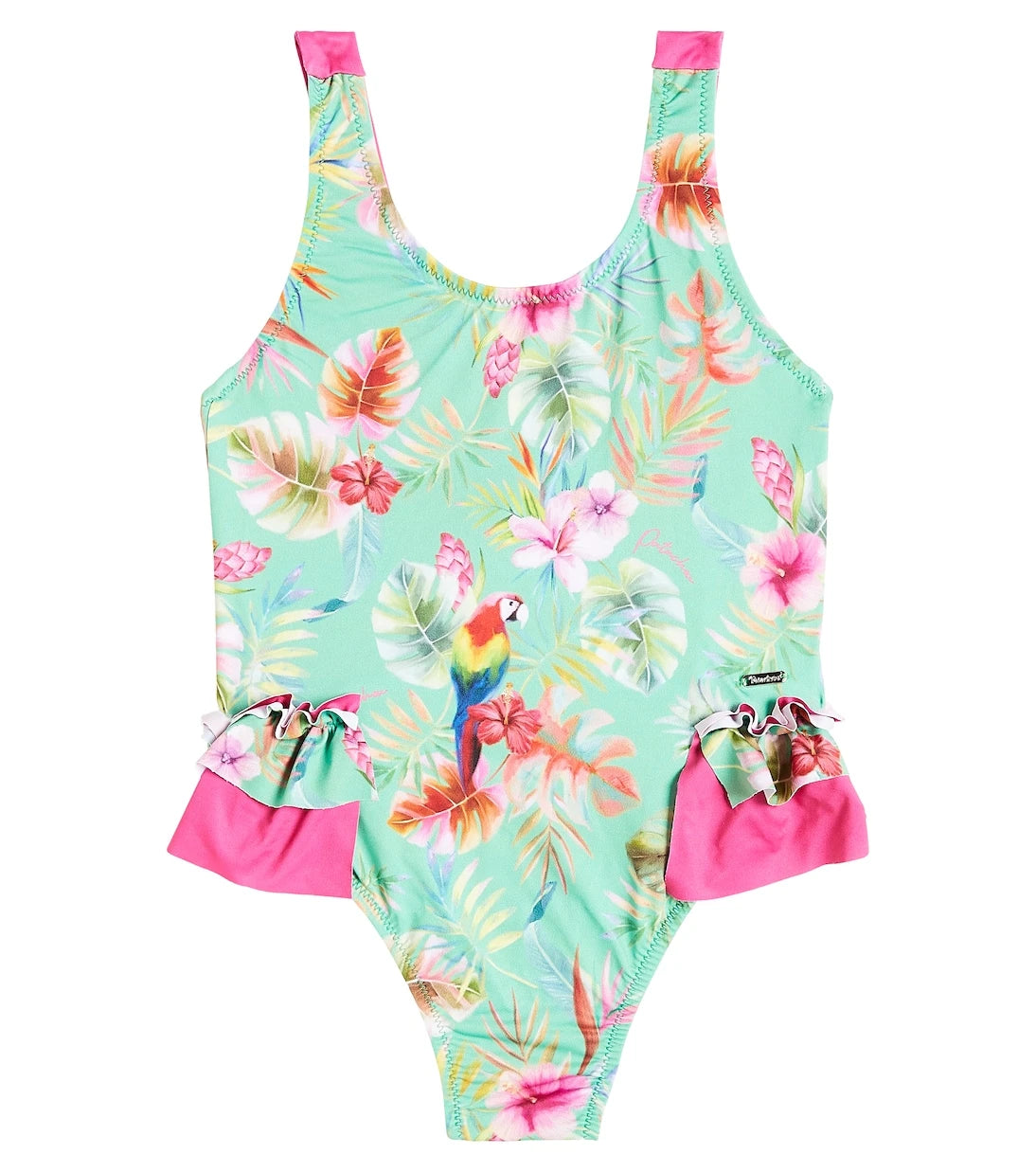 Patachou - Ruffled floral swimsuit