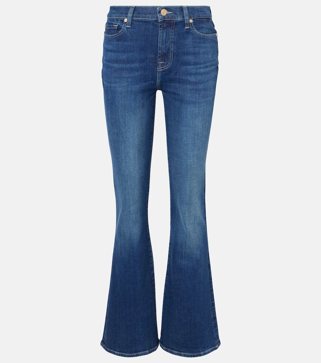 7 For All Mankind - بنطال جينز Ali بقصة flare وخصر مرتفع
