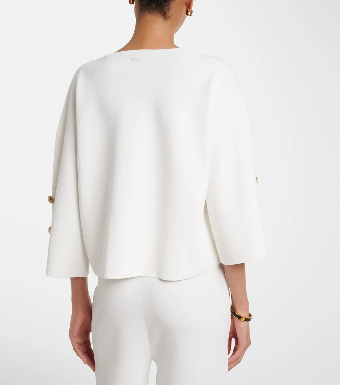 Max Mara - Embellished crêpe top