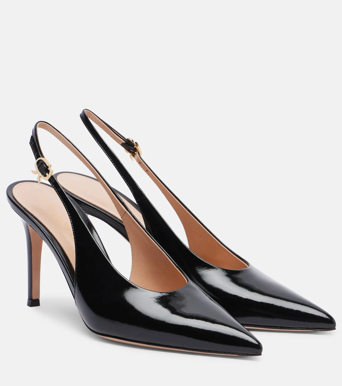 Gianvito Rossi - Robbie 85 leather slingback pumps