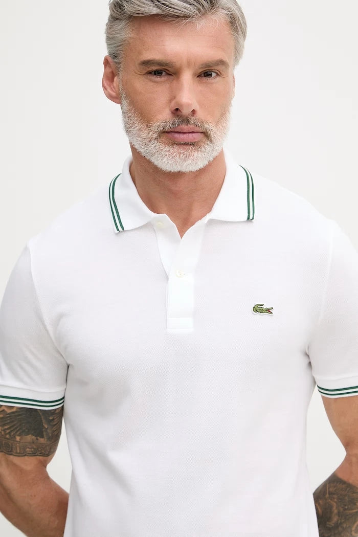 Lacoste тениска с яка мъжка от памук