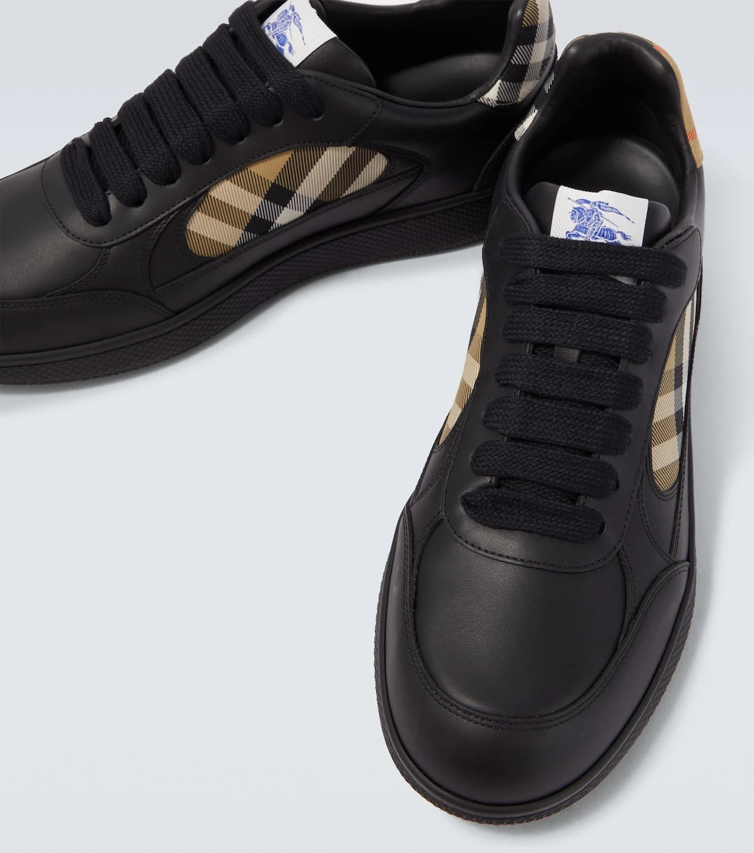 Burberry - Terrace Burberry Check leather sneakers