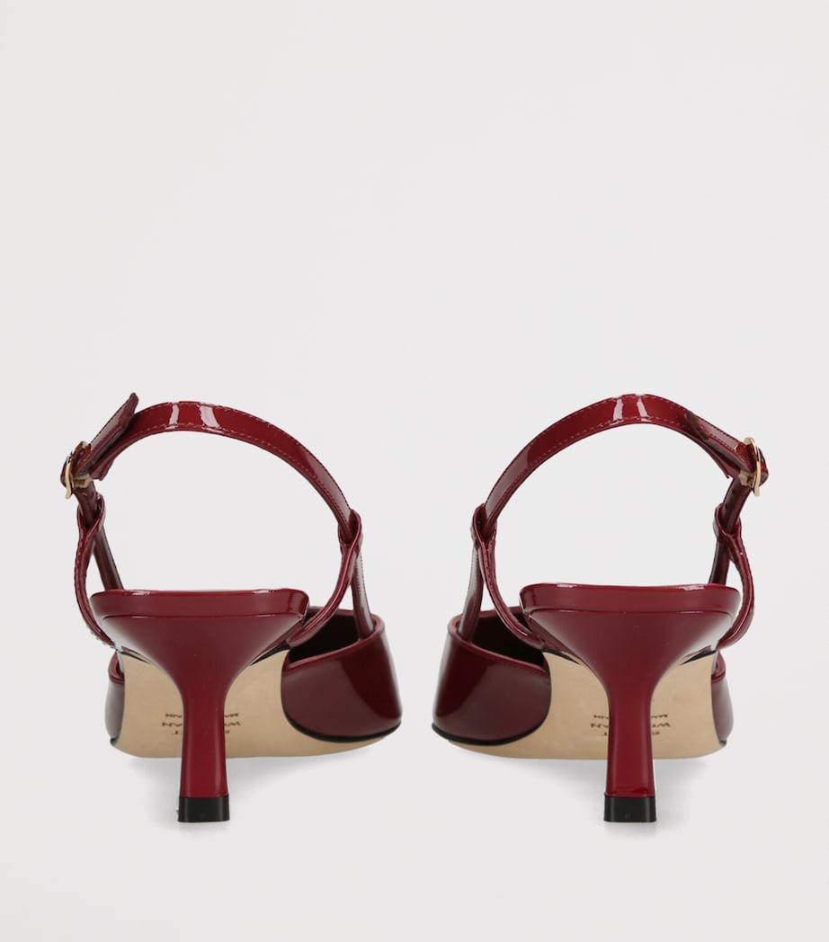 Stuart Weitzman Patent Leather Vinnie Slingback Pumps 50