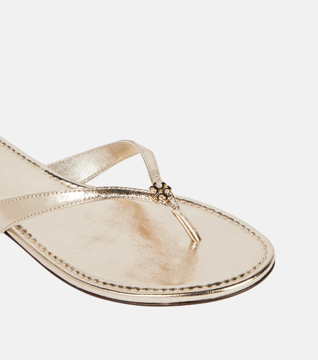 Tory Burch - Metallic leather thong sandals