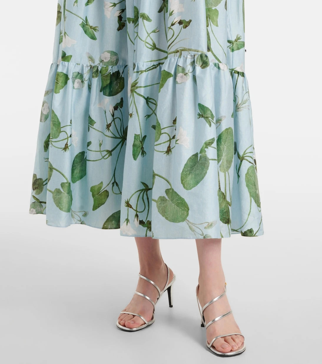 Erdem - Tiered floral cotton midi dress