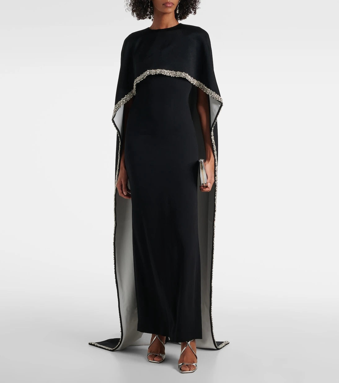 Roland Mouret - Embellished satin crêpe gown