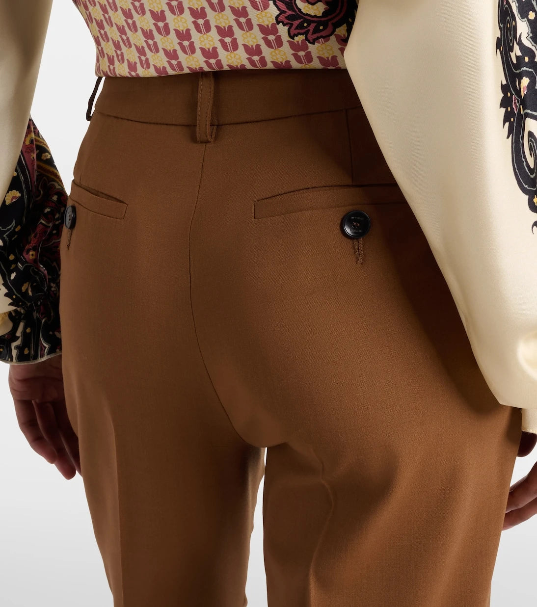 Etro - Wool-blend bootcut pants