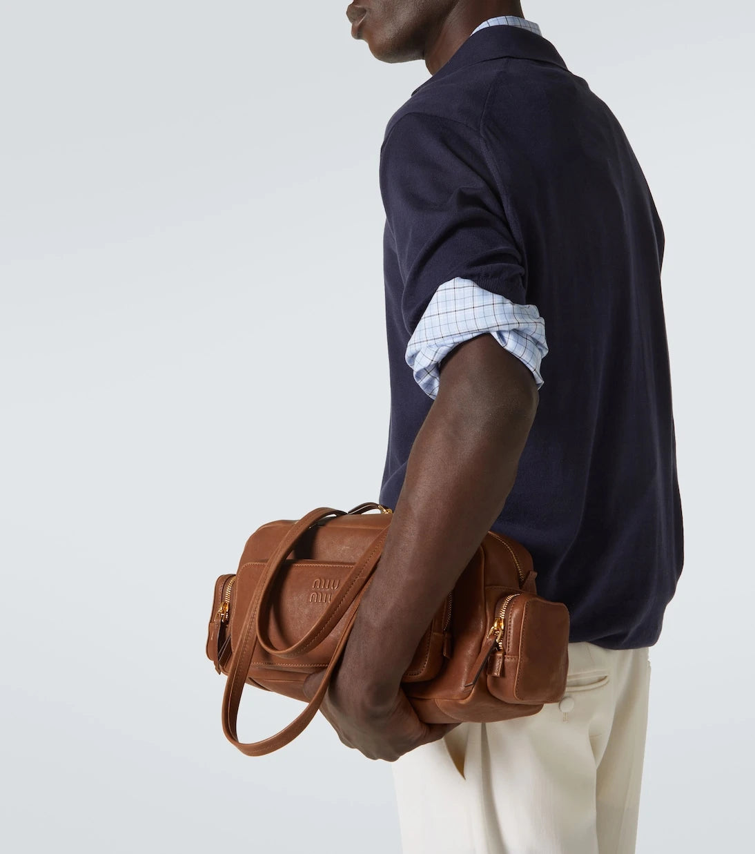 Miu Miu - Pocket leather tote bag