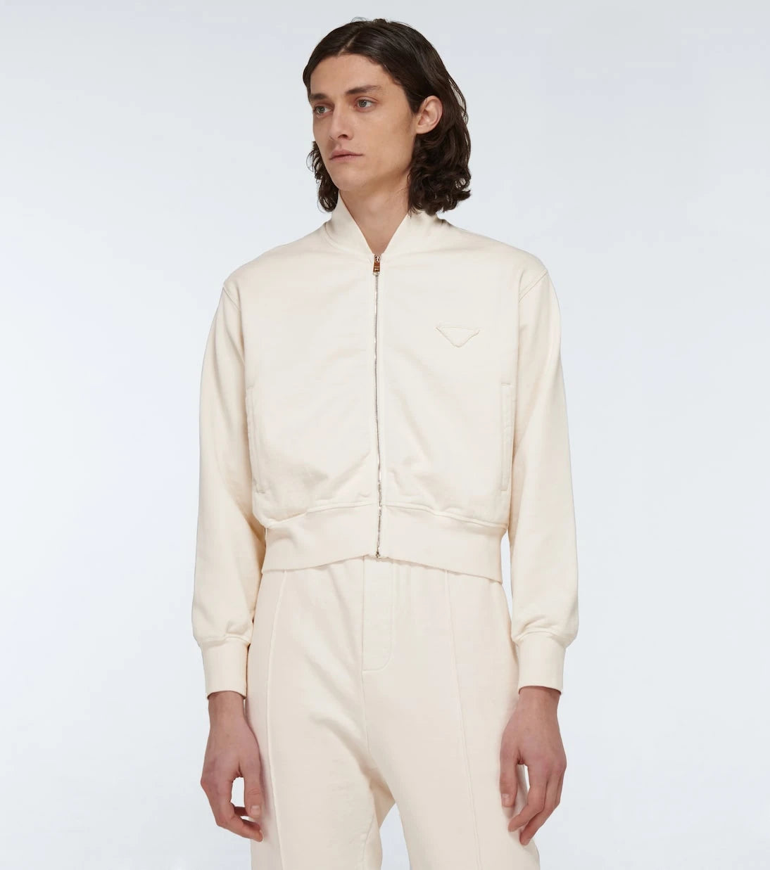 Prada - Garment-dyed cotton bomber jacket