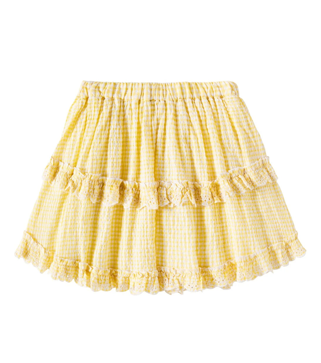Tartine et Chocolat - Gingham cotton-blend skirt