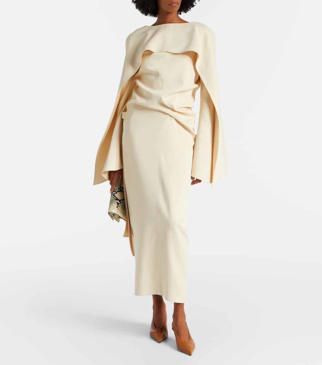 Khaite - Draped crêpe maxi dress