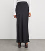 ANINE BING Black Silk Bar Maxi Skirt