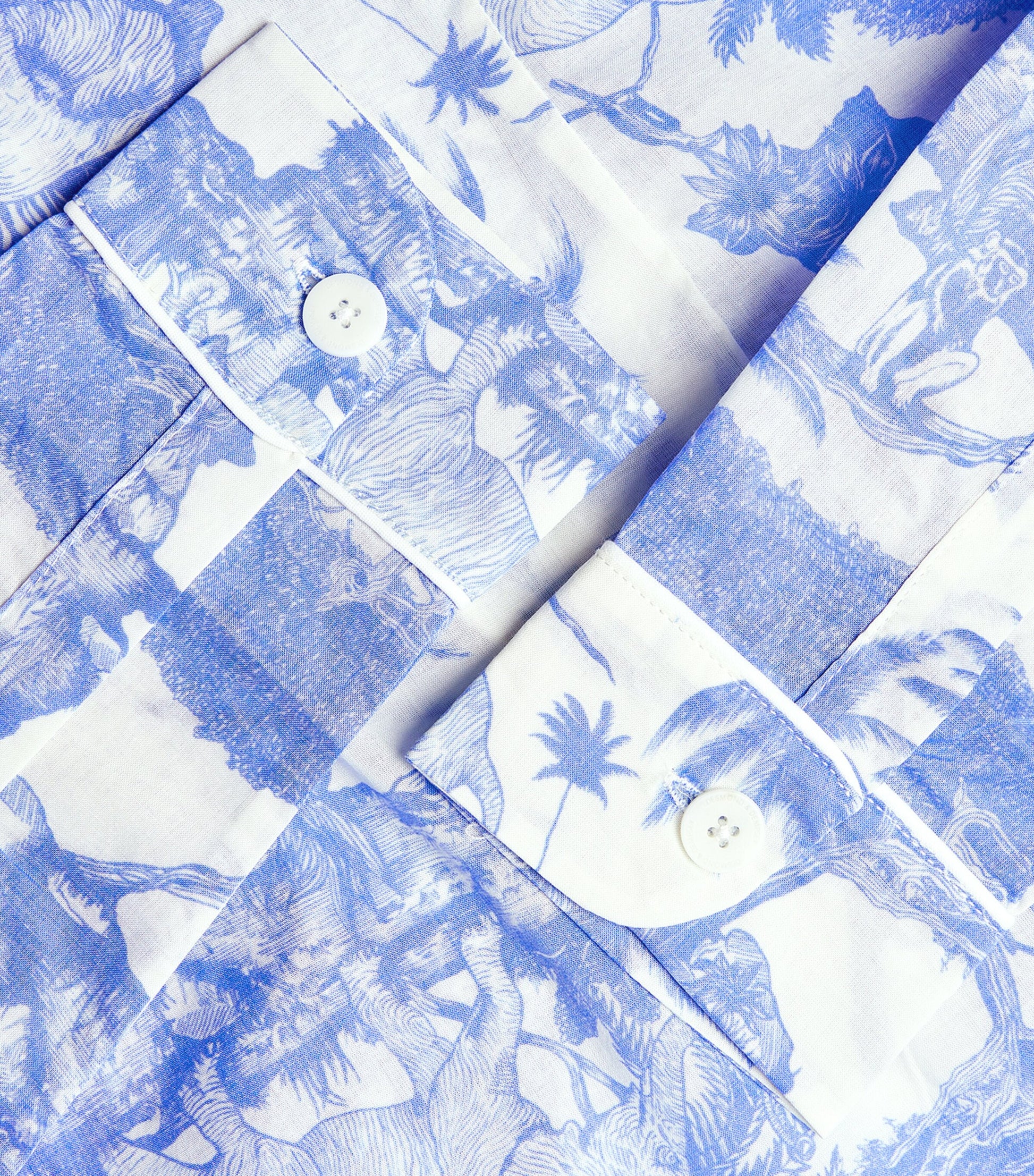 Desmond & Dempsey Blue Long Pyjama Set