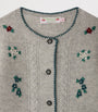 Bonpoint Grey Wool Embroidered Jamina Cardigan (4-8 Years)