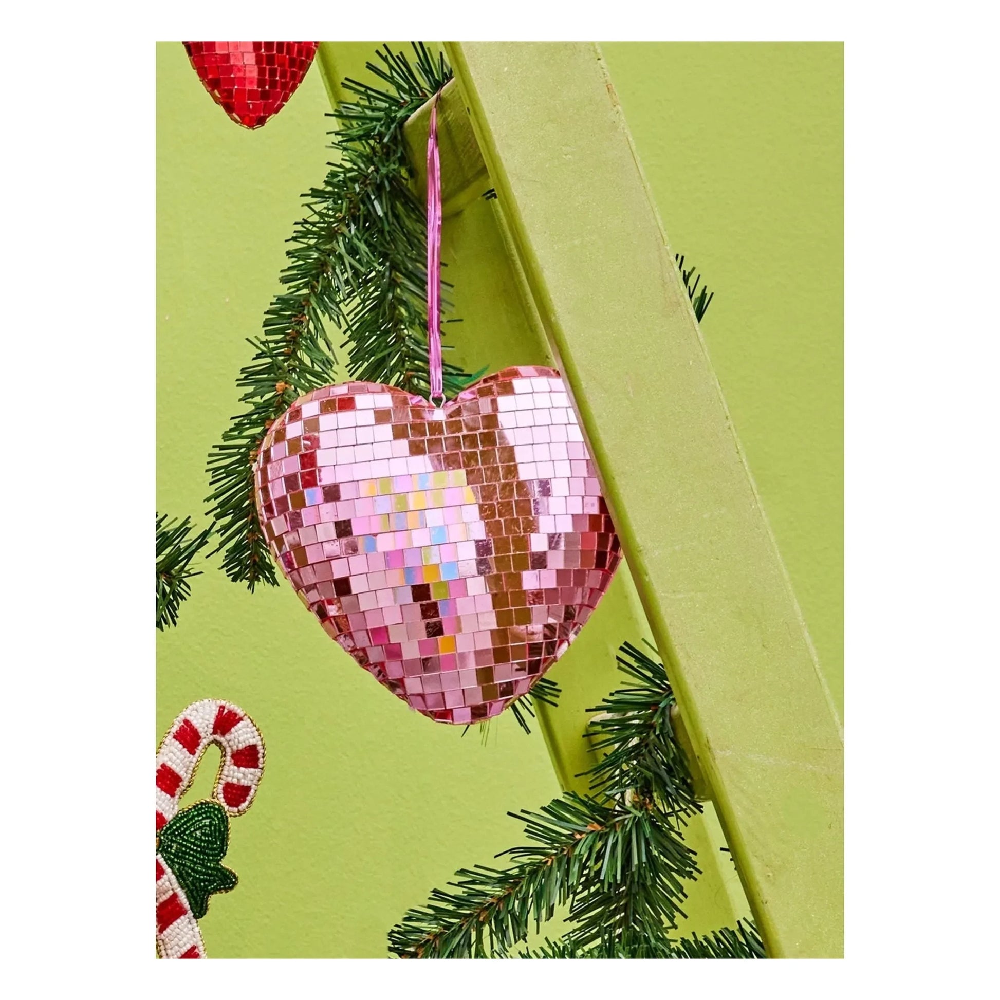 Rice - Heart faceted ball | Pink