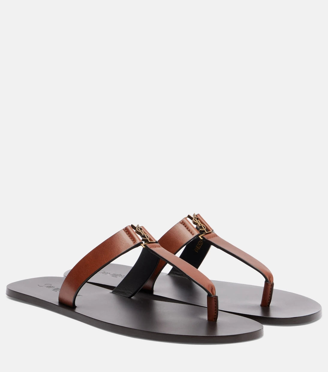 Saint Laurent - Cassandre leather thong sandals