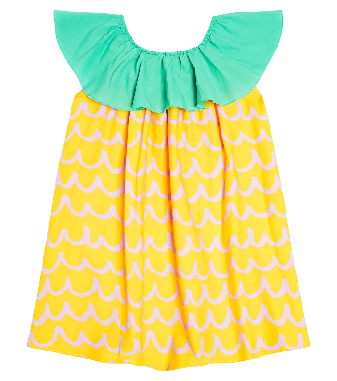 Stella McCartney Kids - فستان أناناس قطني