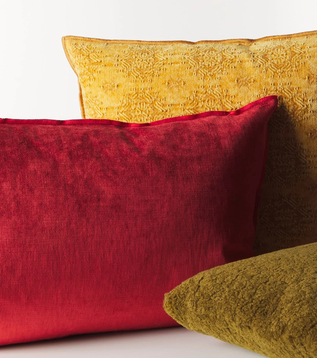 Maison de Vacances - Leather-trimmed cushion