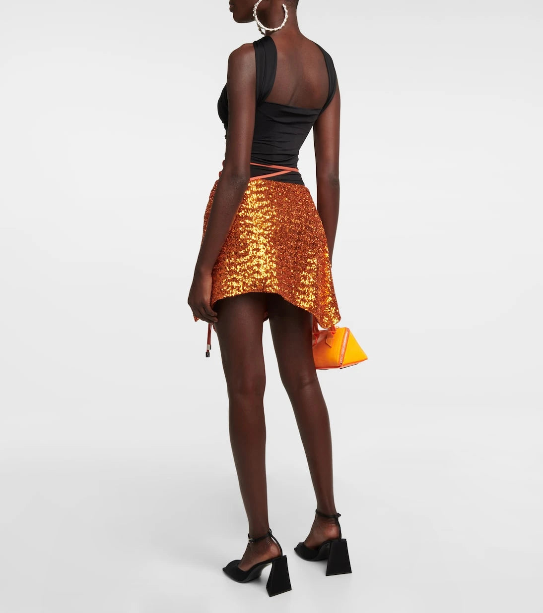 The Attico - Wrap-around waist miniskirt