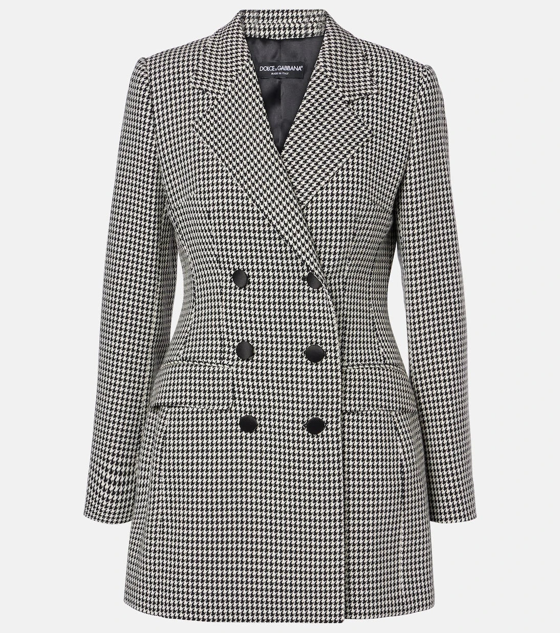 Dolce&Gabbana - Houndstooth wool-blend blazer