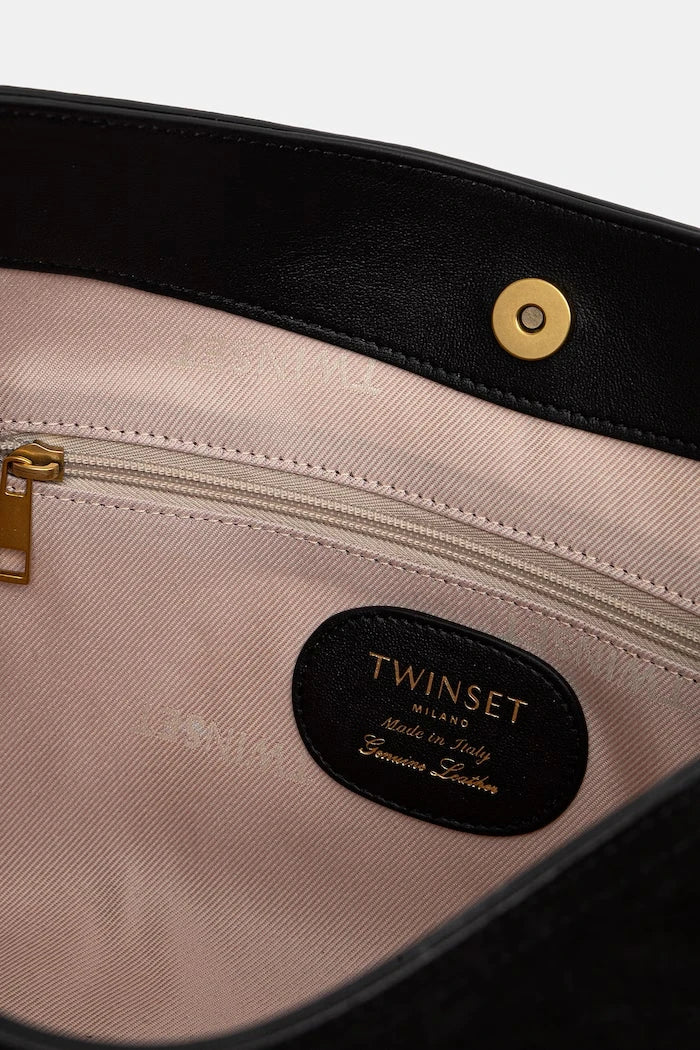 Twinset süet kadın hobo çanta