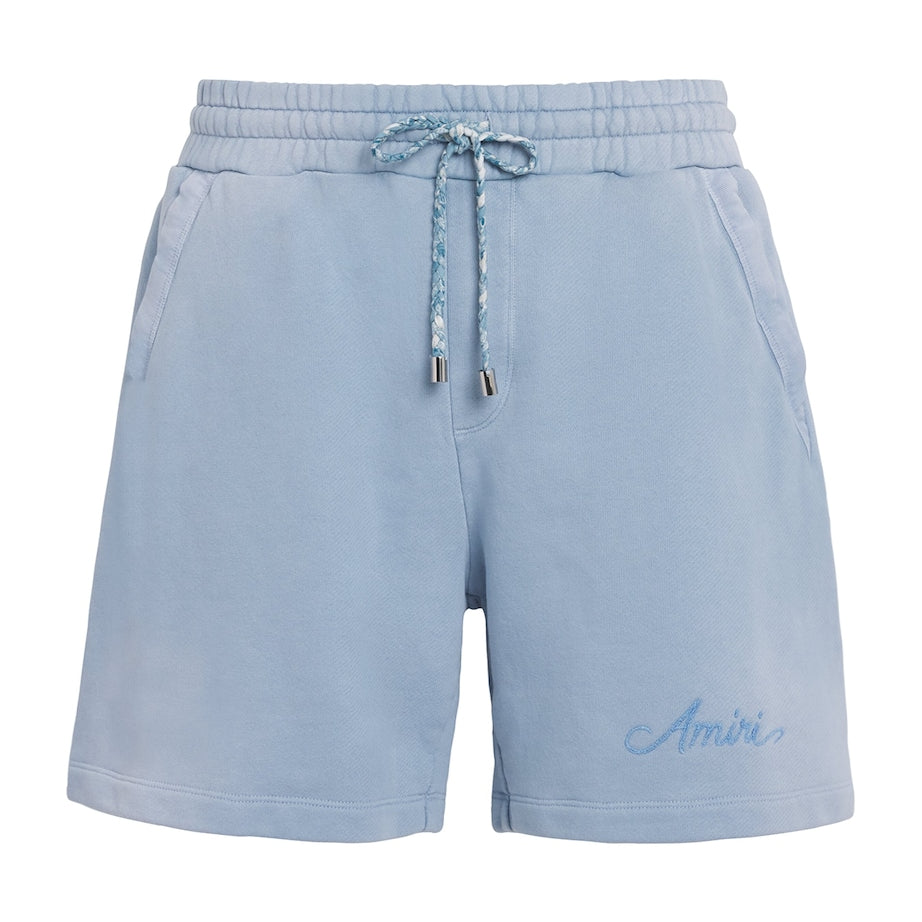 Cotton Bleach Bandana Sweatshorts ASHLEY BLUE
