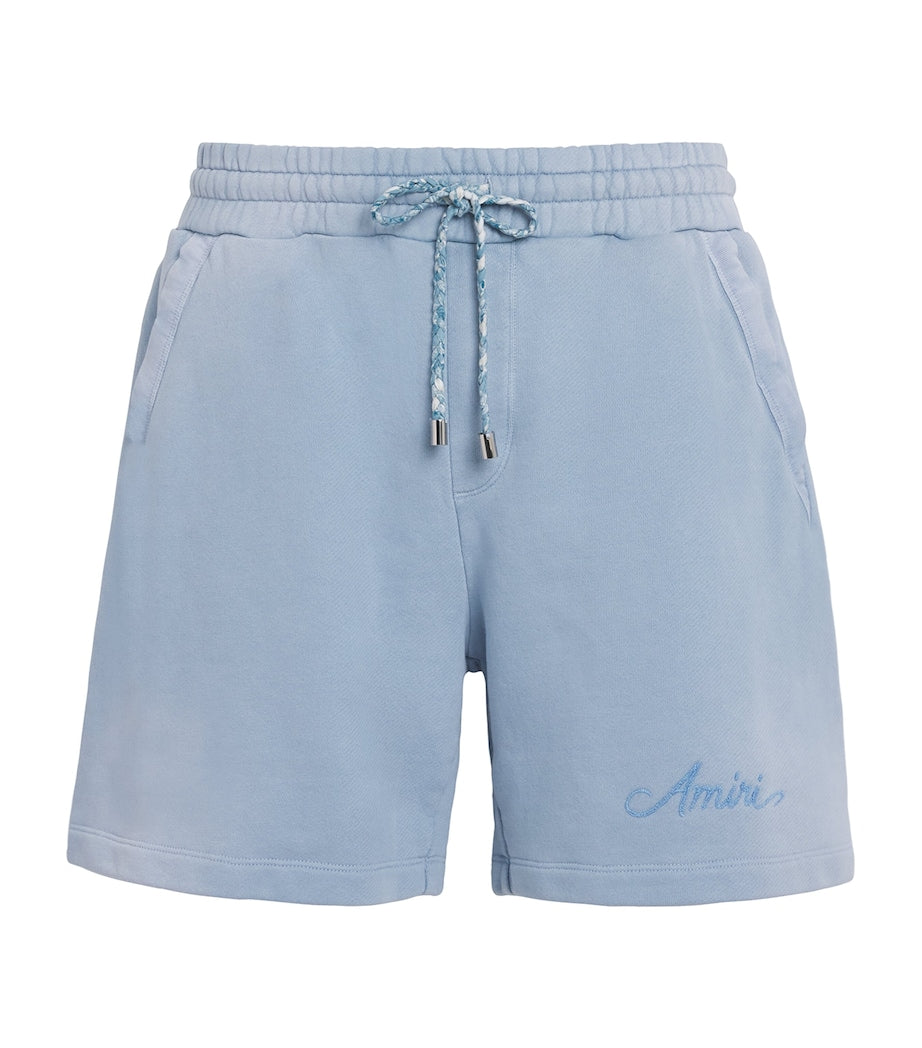 Cotton Bleach Bandana Sweatshorts ASHLEY BLUE