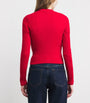 ME+EM Red Cashmere Slim-Fit Cardigan