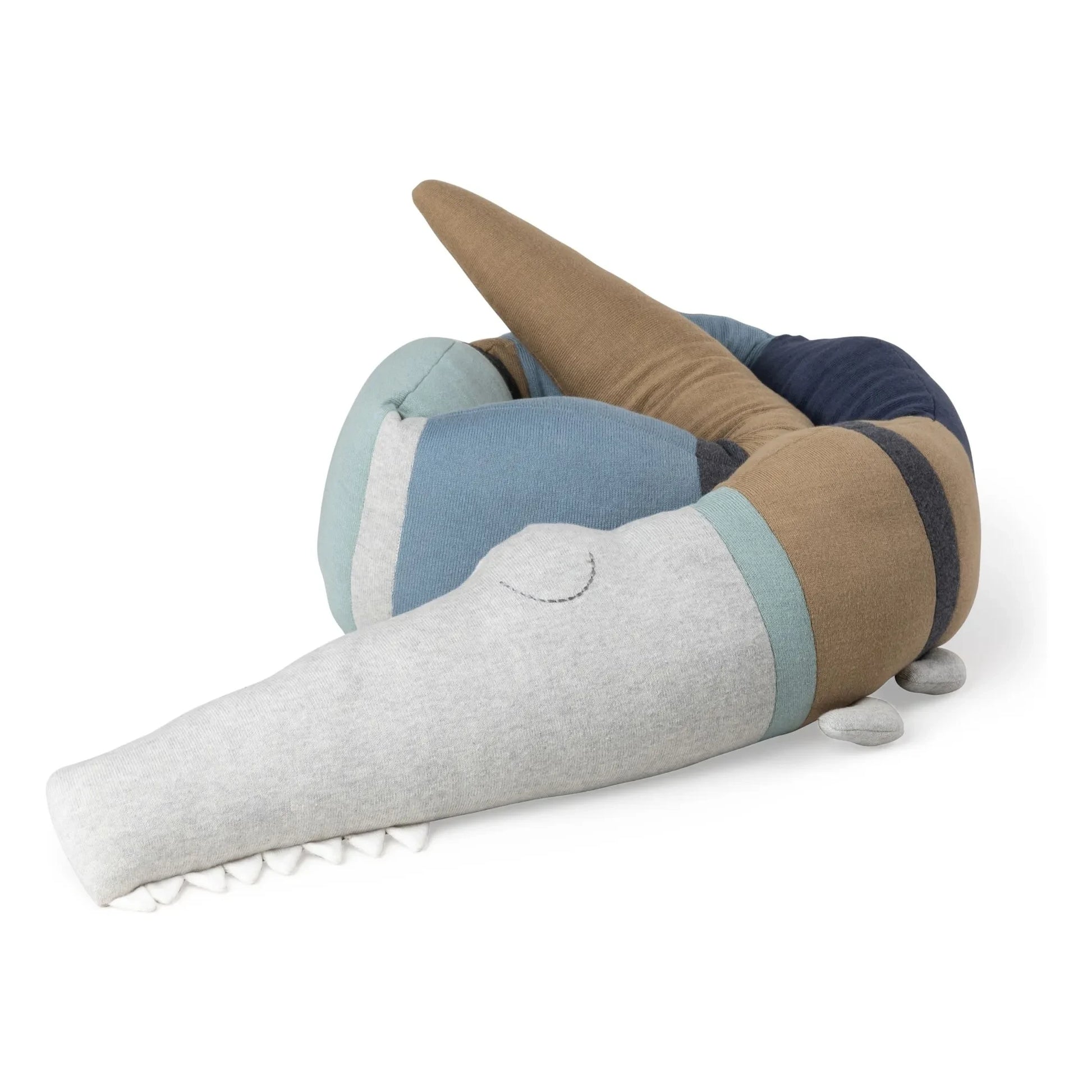 Sebra - Crocodile cushion | Blue