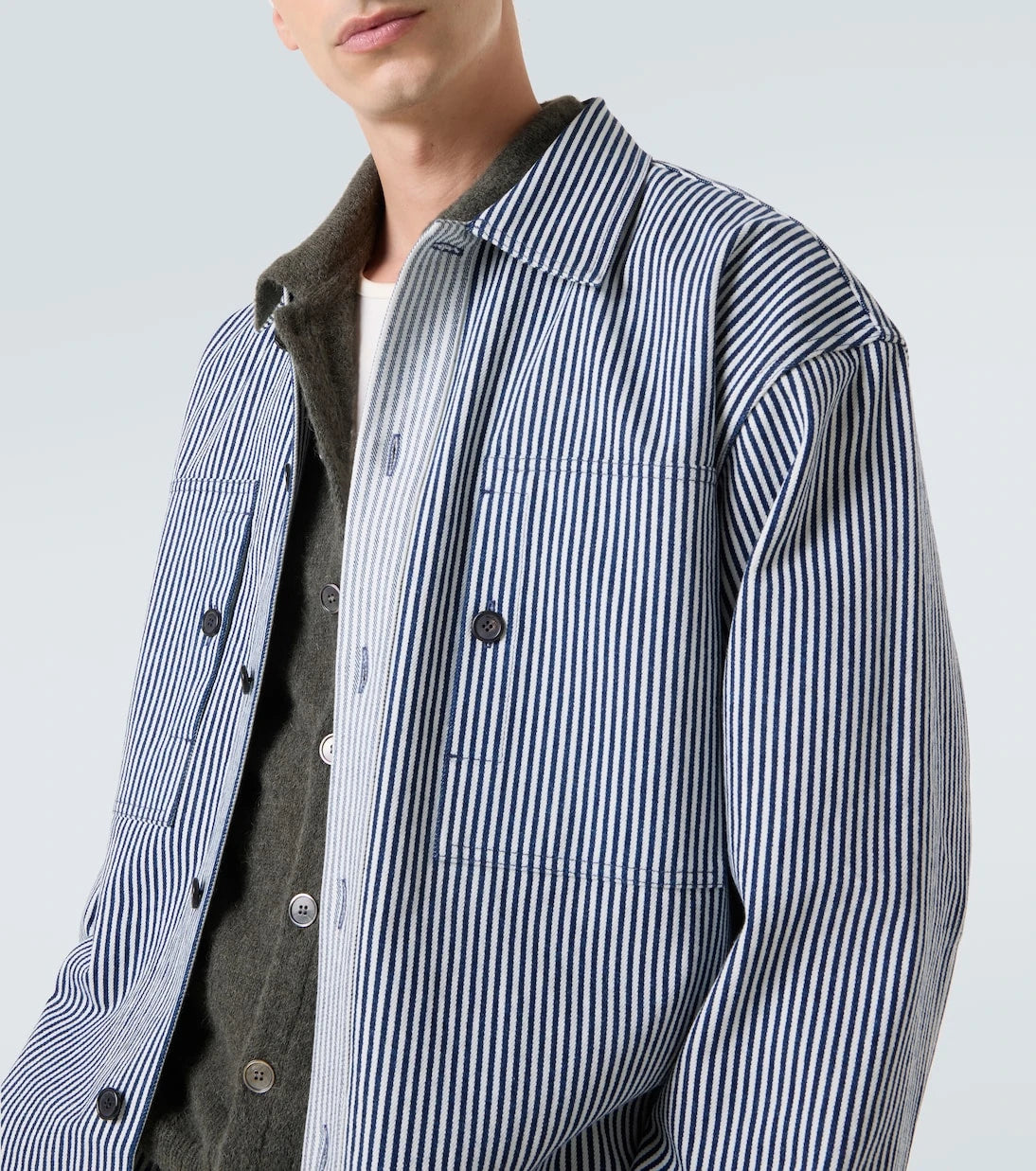 JW Anderson - Striped cotton overshirt