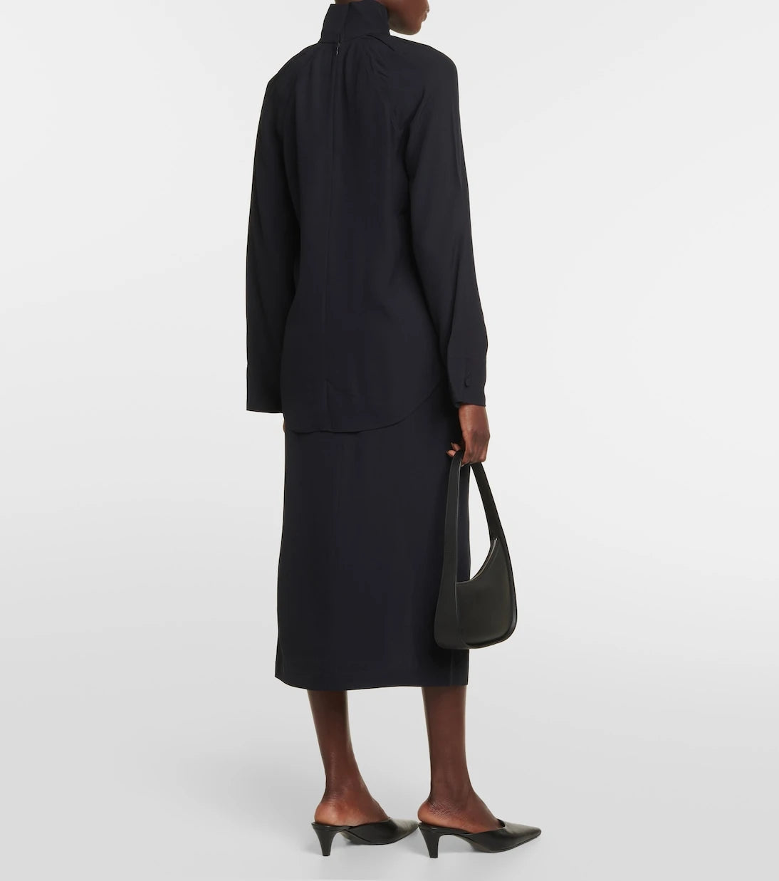 Toteme - High-neck satin blouse