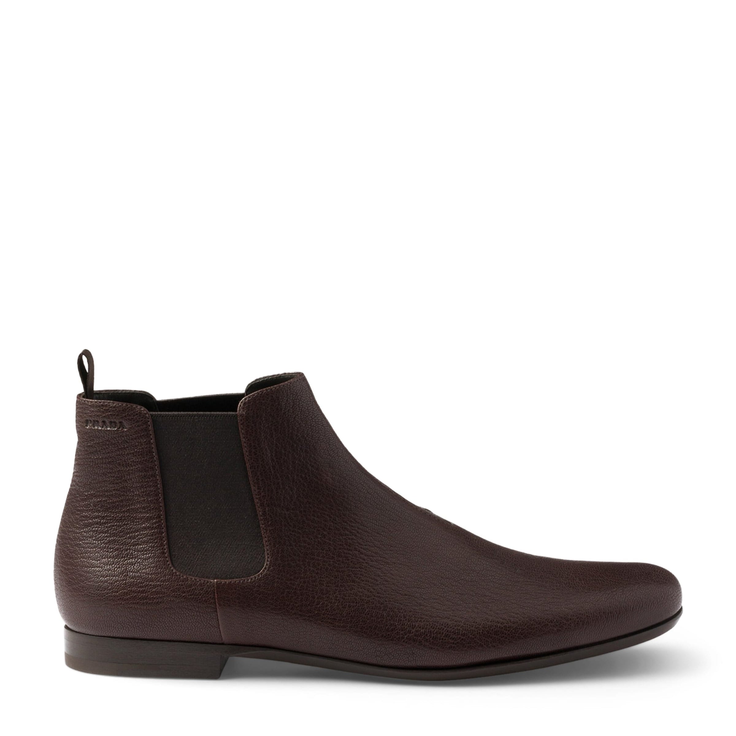 Prada Leather Chelsea Boots