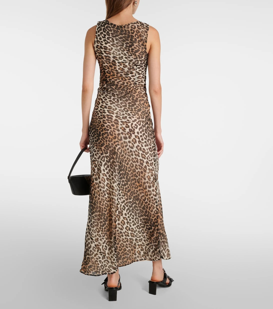 Ganni - Leopard-print chiffon maxi dress